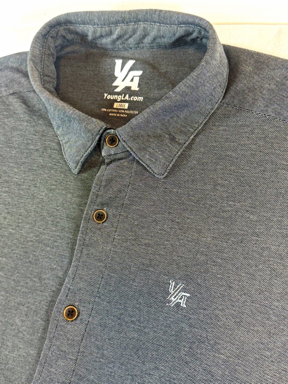 YoungLA Men’s L Gray Button Down
